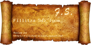 Fillitza Sólyom névjegykártya